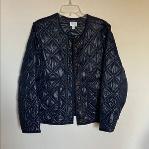 Time and Tru Women's dark blue Quilted Puffer Jacket
